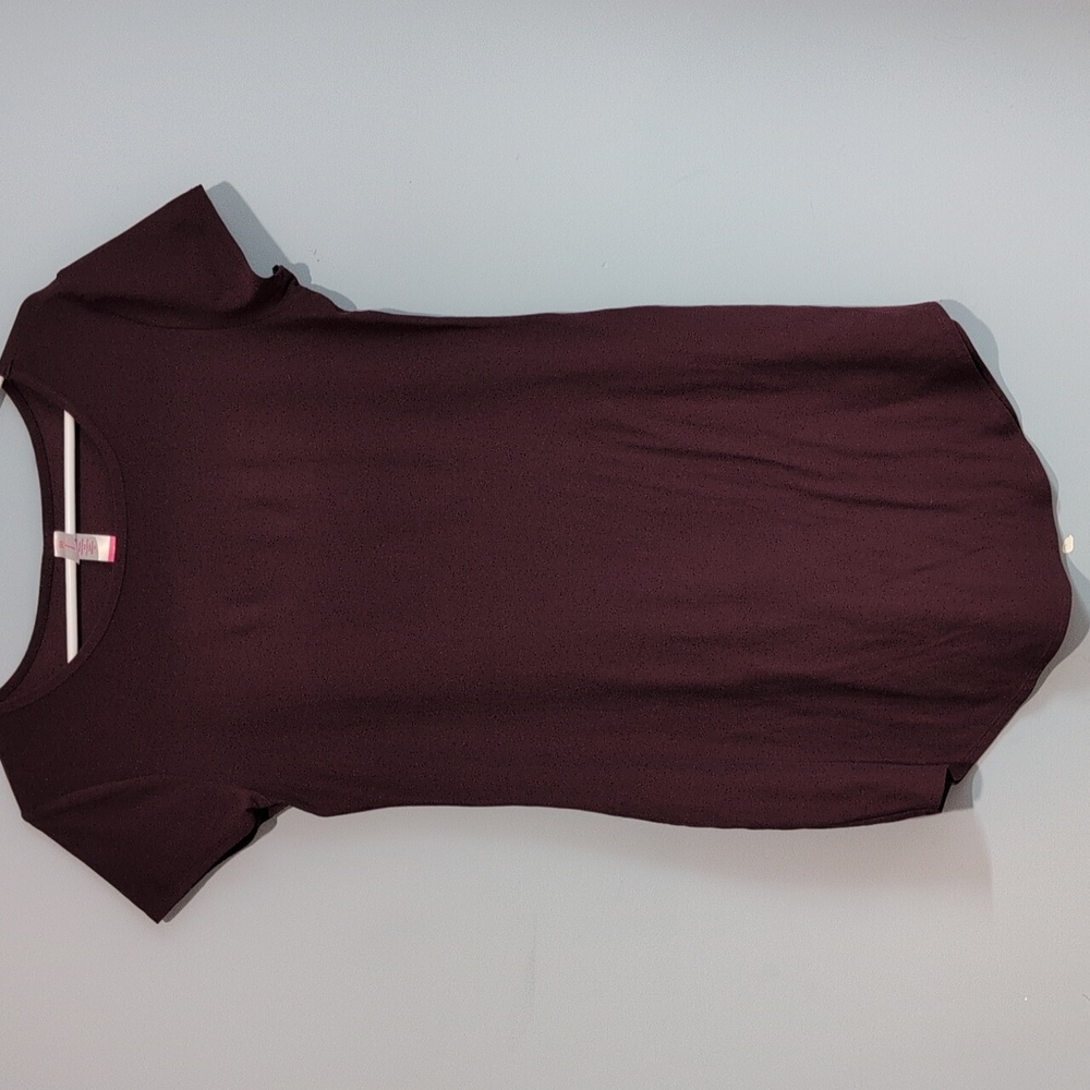 NOBO No Boundaries Dark Magenta Short Sleeve Dress